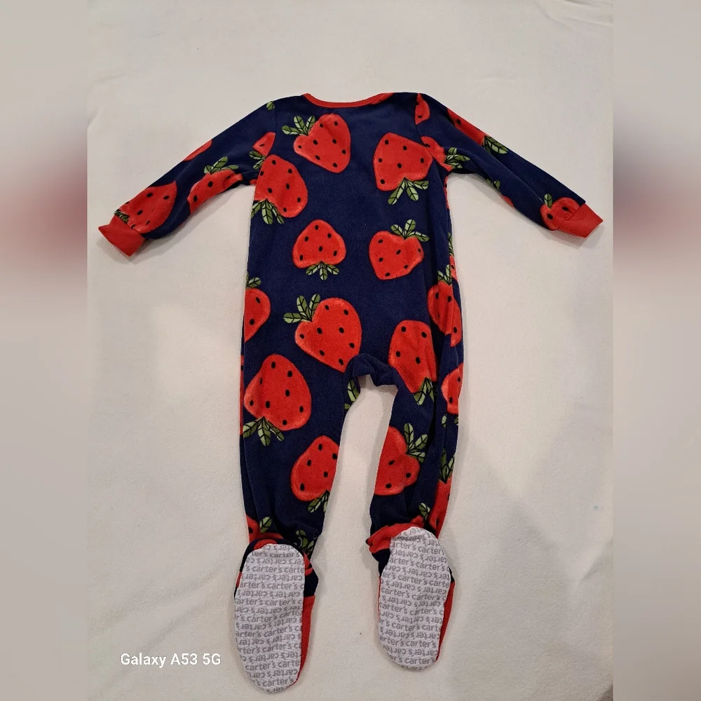 Carter's Red and Blue Footies One Piece Sleepwear